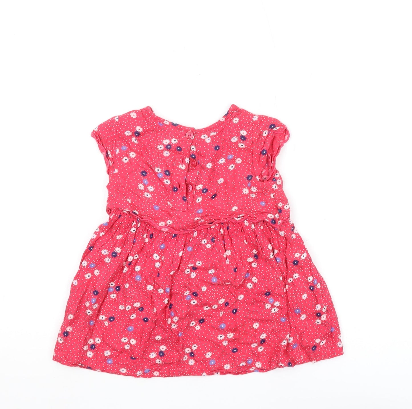 Jasper Conran Girls Red Floral A-Line Dress 12-18 Months