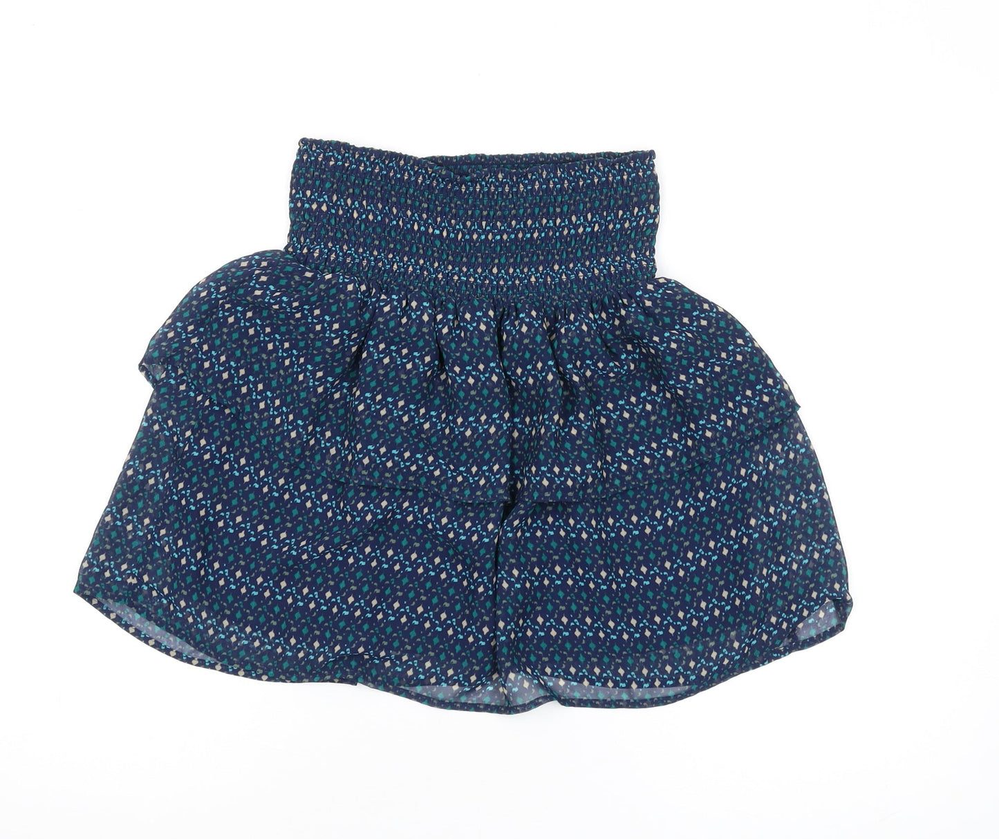 Old Navy Women's Blue Peasant Skirt XS Geometric Pattern