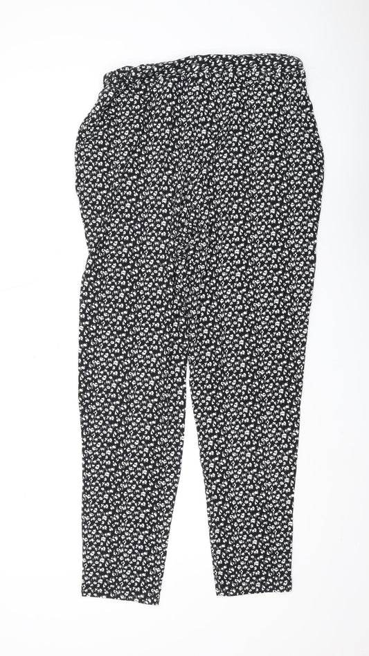 Roman Originals Women's Black Tapered Trousers Size 12