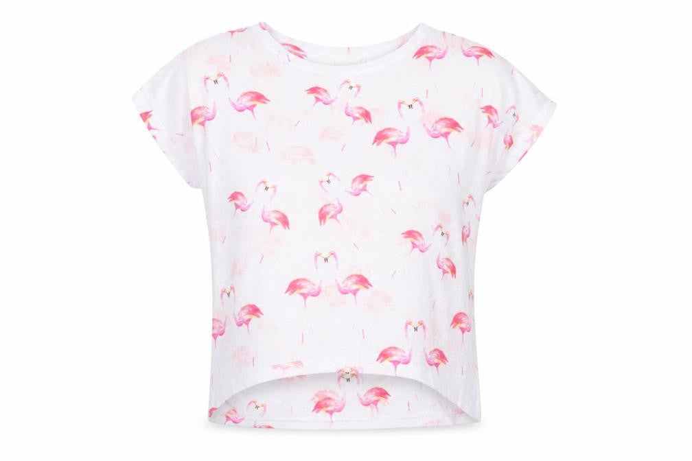 Womens UK Size S Apricot White Basic T-Shirt