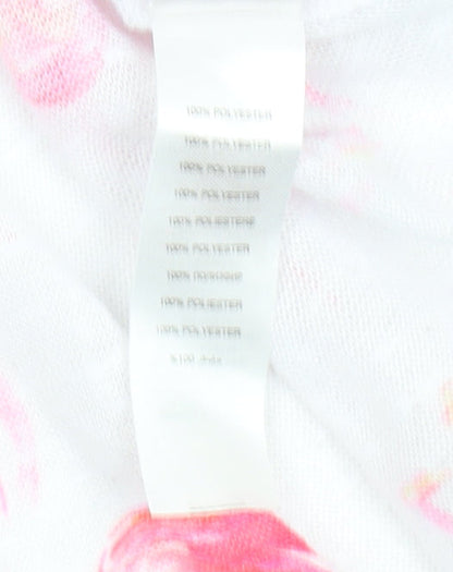Womens UK Size S Apricot White Basic T-Shirt