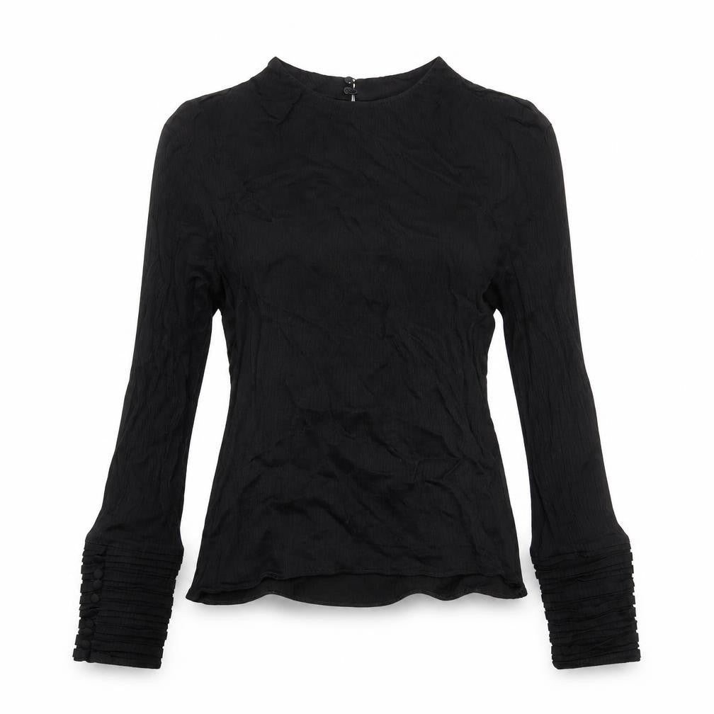 Womens UK Size 2XS Zara Black Basic Blouse