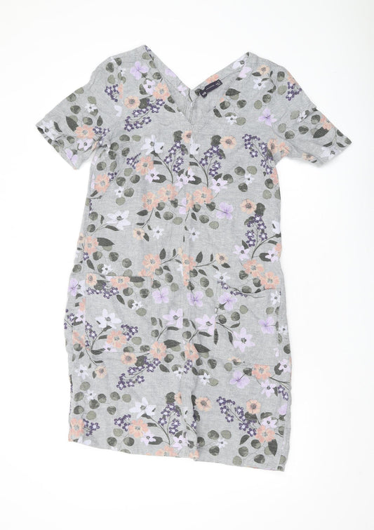 Marks and Spencer Floral Shift Dress 10 Multicoloured