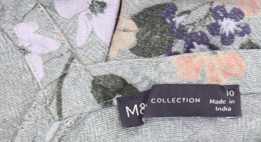 Marks and Spencer Floral Shift Dress 10 Multicoloured