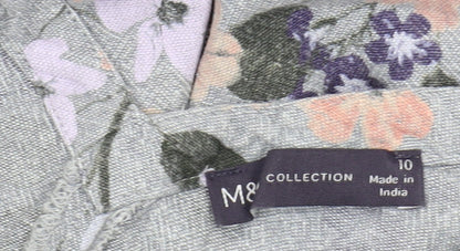 Marks and Spencer Floral Shift Dress 10 Multicoloured