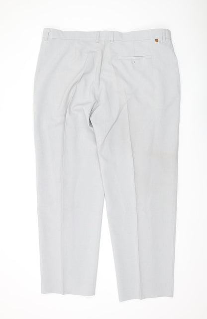 Farah Men's Grey Dress Pants - Size 44, Formal Trousers