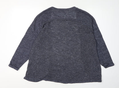 Womens UK Size 12 Pull&Bear Blue Cardigan Jumper