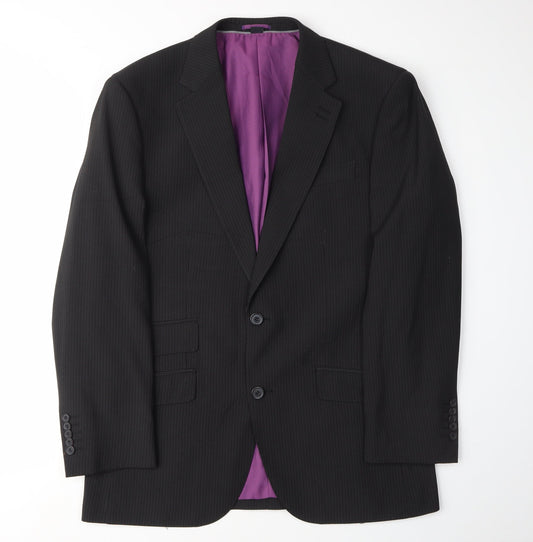 Mens UK Size 38 Jacamo Regular Black Suit Jacket