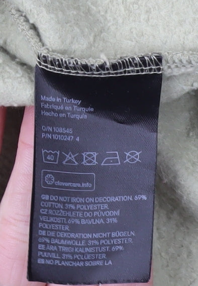 Unisex Adults UK Size XS H&M Beige Pullover Sweatshirt