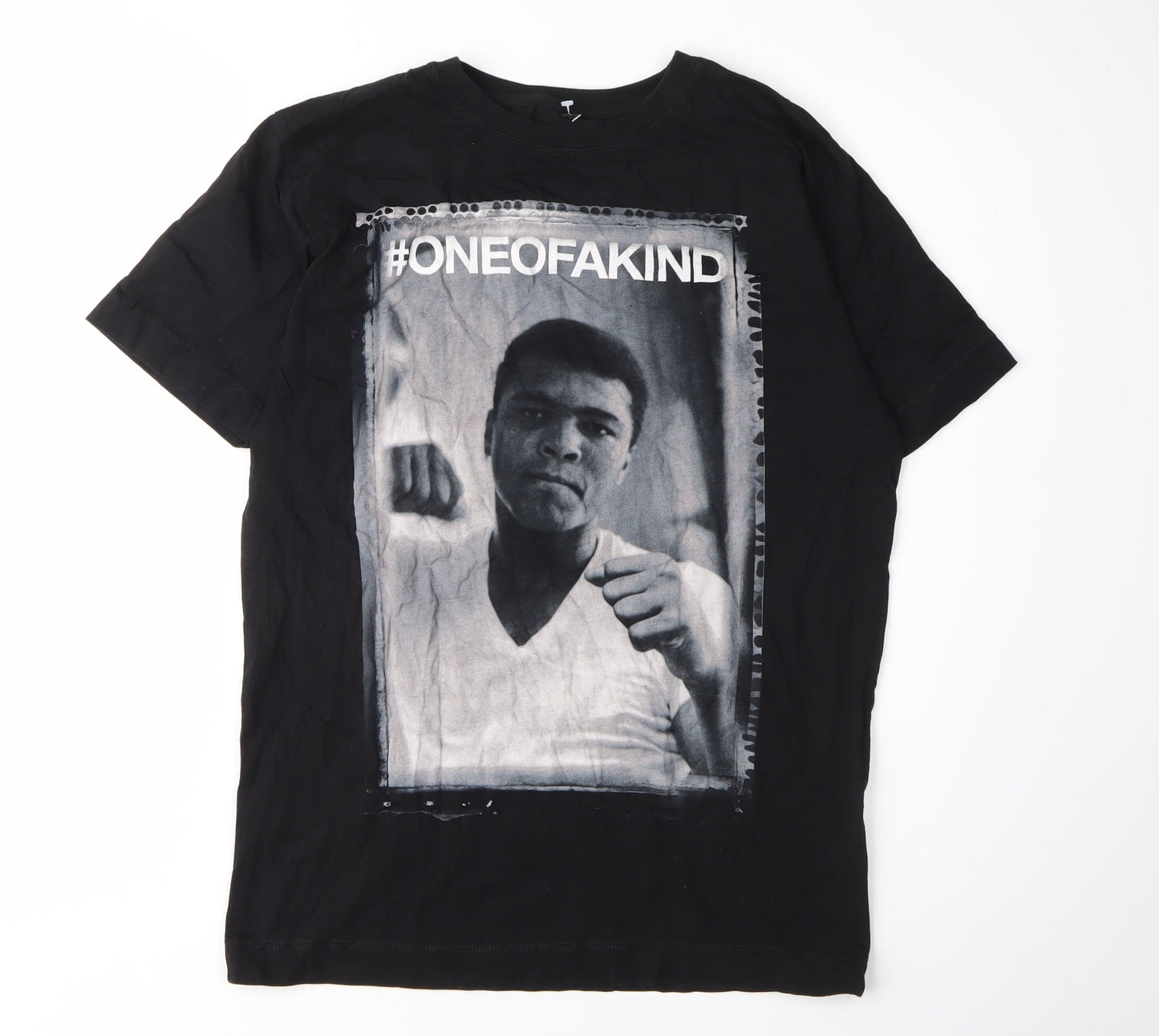 Hashtagz Men's Black Graphic Print T-Shirt S
