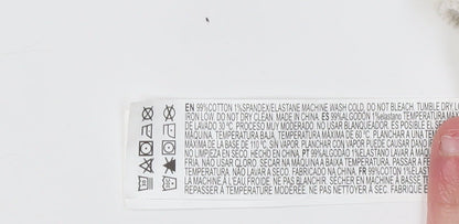 Forever 21 Women's White Corduroy Skirt, L, Zip Detail