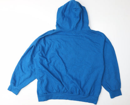 MV Sport Men's Blue XL Hooded Logo Pullover Hoodie
