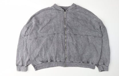 Boohoo Women’s Grey XL Cotton Basic Jacket