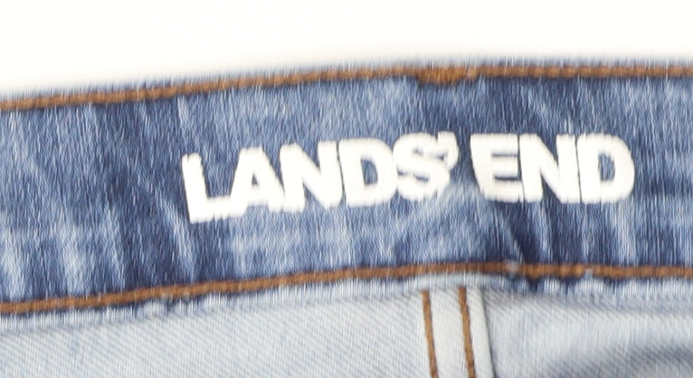 Lands' End Women's Blue Straight Jeans Size 14