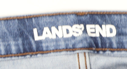 Lands' End Women's Blue Straight Jeans Size 14
