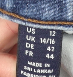 Lands' End Women's Blue Straight Jeans Size 14