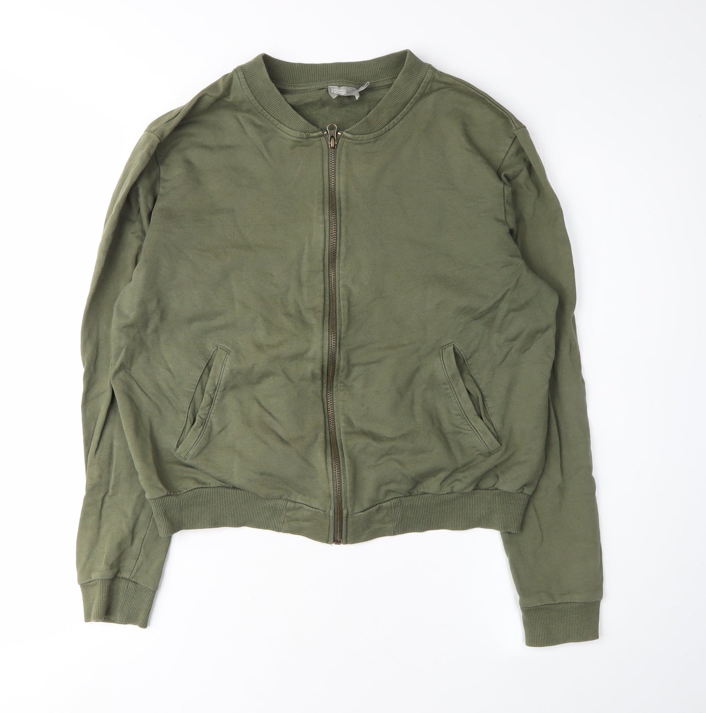 Womens UK Size 16 ASOS Green Full Zip Sweatshirt