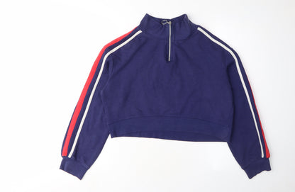 Womens UK Size XS H&M Blue Pullover Sweatshirt