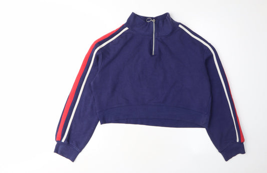 H&M Women’s Blue Cropped Sweatshirt XS