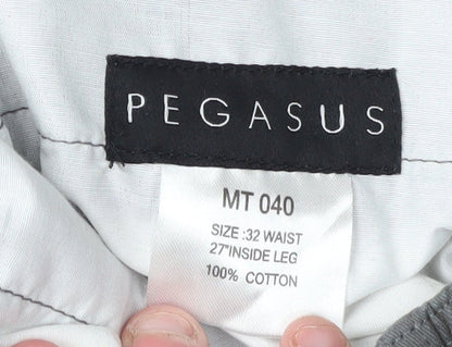 Pegasus Men's Grey Cotton Trousers Size 32 Waist
