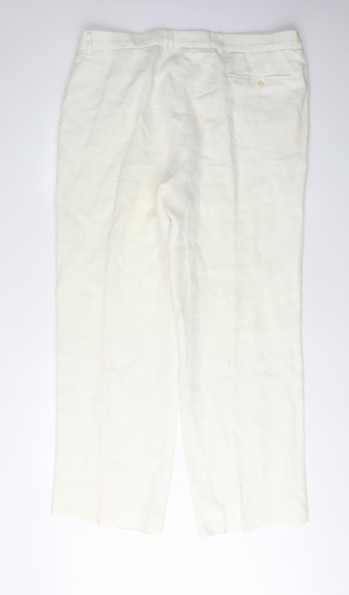 Womens UK Size 40L Linea Classic Fit  Ivory Trousers