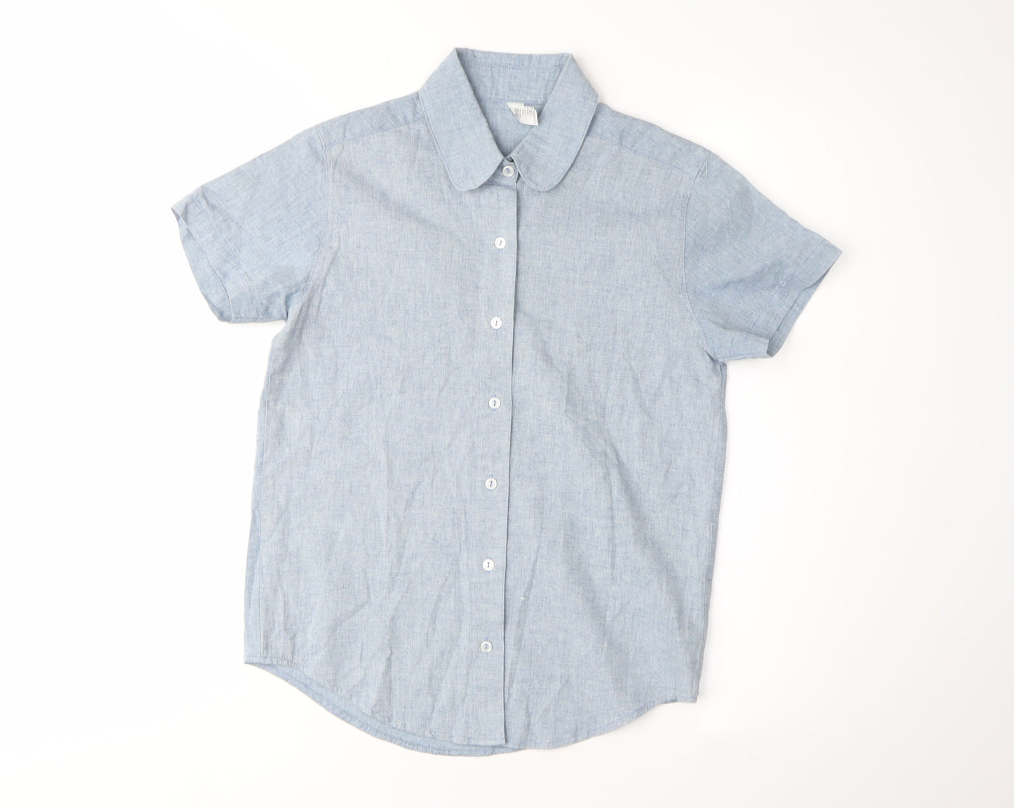 American Apparel Unisex Kids Blue Casual Shirt, 2-3 Years
