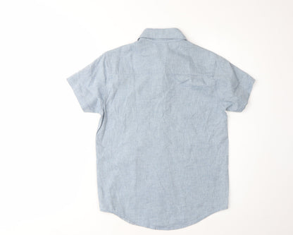 American Apparel Unisex Kids Blue Casual Shirt, 2-3 Years