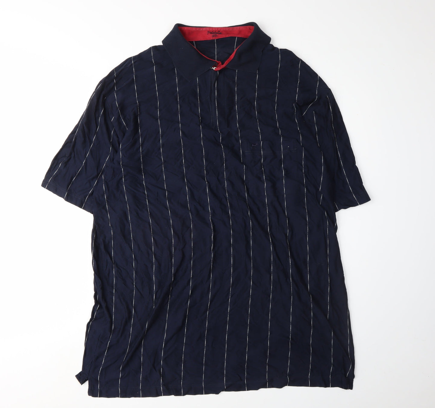 Falabella Men's Blue 2XL Striped Polo Shirt