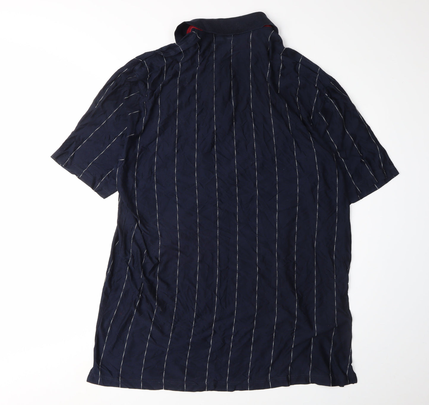 Falabella Men's Blue 2XL Striped Polo Shirt