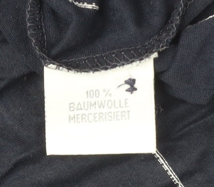 Falabella Men's Blue 2XL Striped Polo Shirt