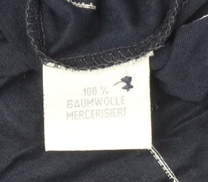 Falabella Men's Blue 2XL Striped Polo Shirt