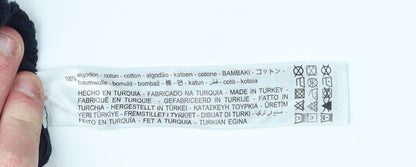 Zara Men's Blue Cotton Cable-Knit Pullover XL