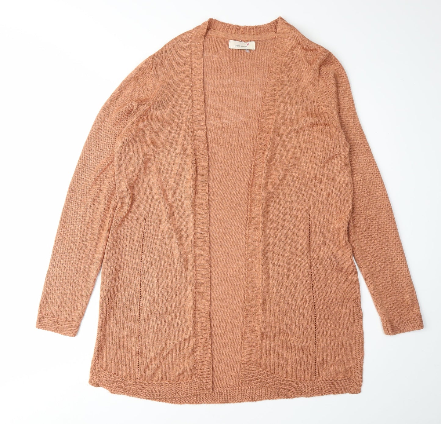 Womens UK Size 12 Marks and Spencer Orange Cardigan Jumper