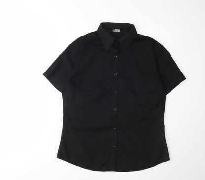 Premier Women's Black Button-Up Shirt Size 10