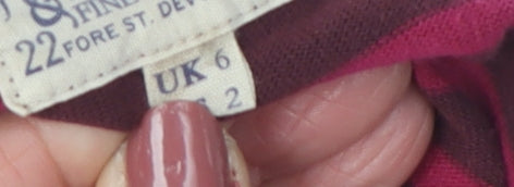 Jack Wills Women's Red Striped 3/4 Sleeve T-Shirt