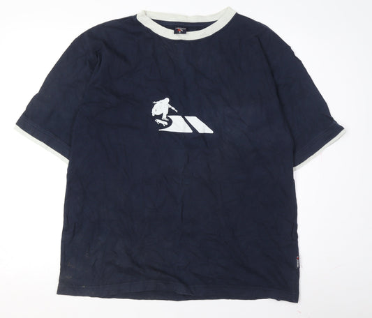 Trespass Men's Blue Crew Neck T-Shirt, Size S