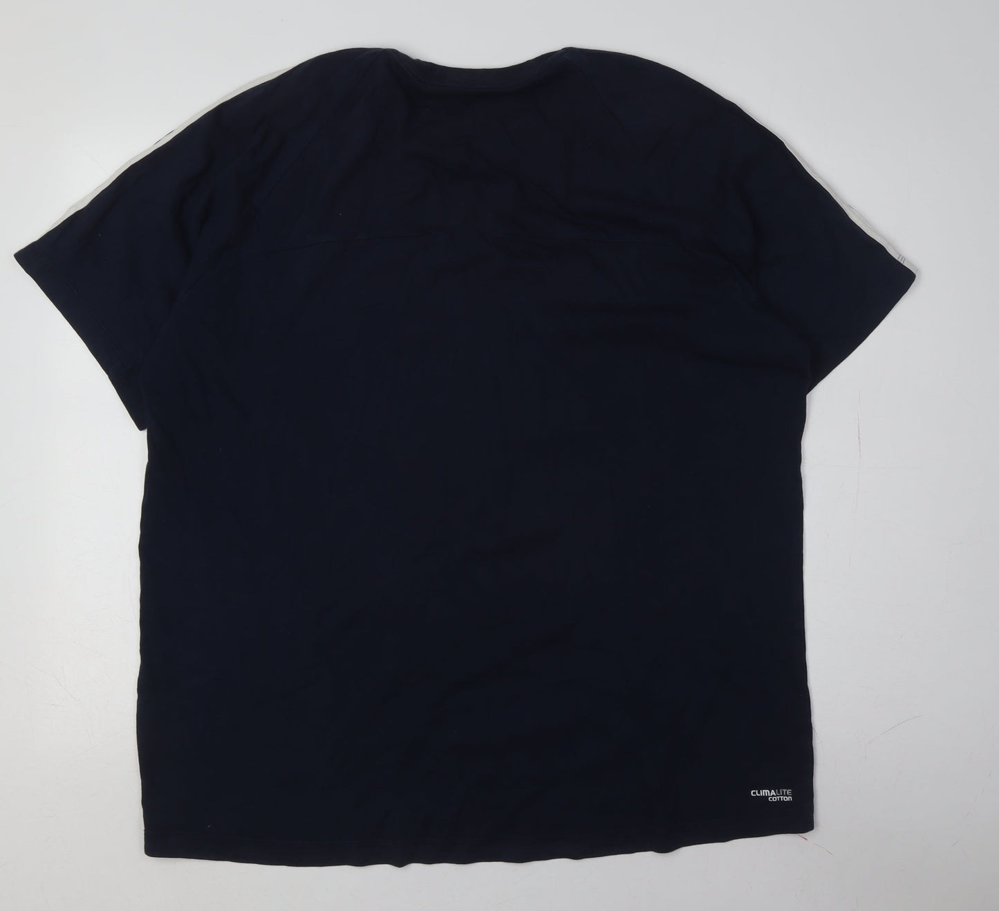 Adidas Men's Blue Short Sleeve Crew Neck T-Shirt
