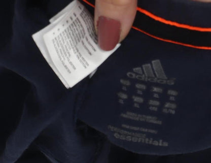 Adidas Men's Blue Short Sleeve Crew Neck T-Shirt