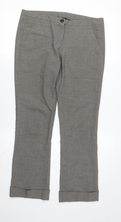 Womens UK Size 14 Stile Benetton Regular Fit Cropped Multicoloured Trousers
