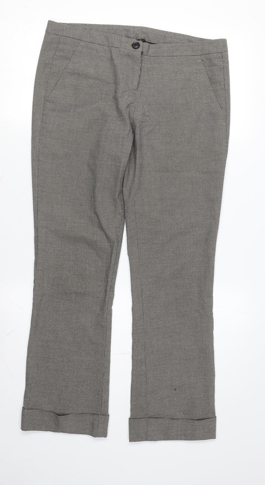 Womens UK Size 14 Stile Benetton Regular Fit Cropped Multicoloured Trousers