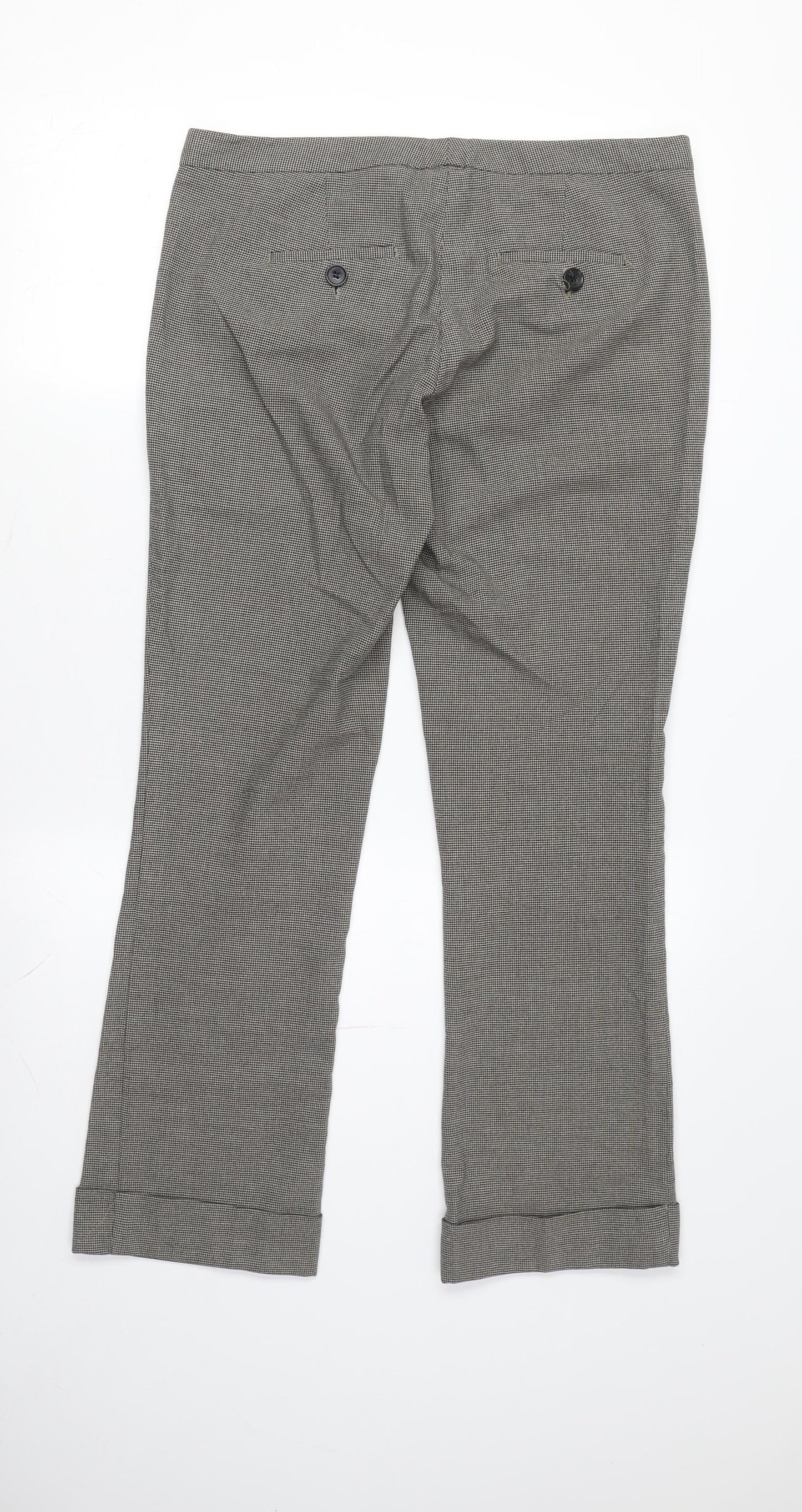 Womens UK Size 14 Stile Benetton Regular Fit Cropped Multicoloured Trousers