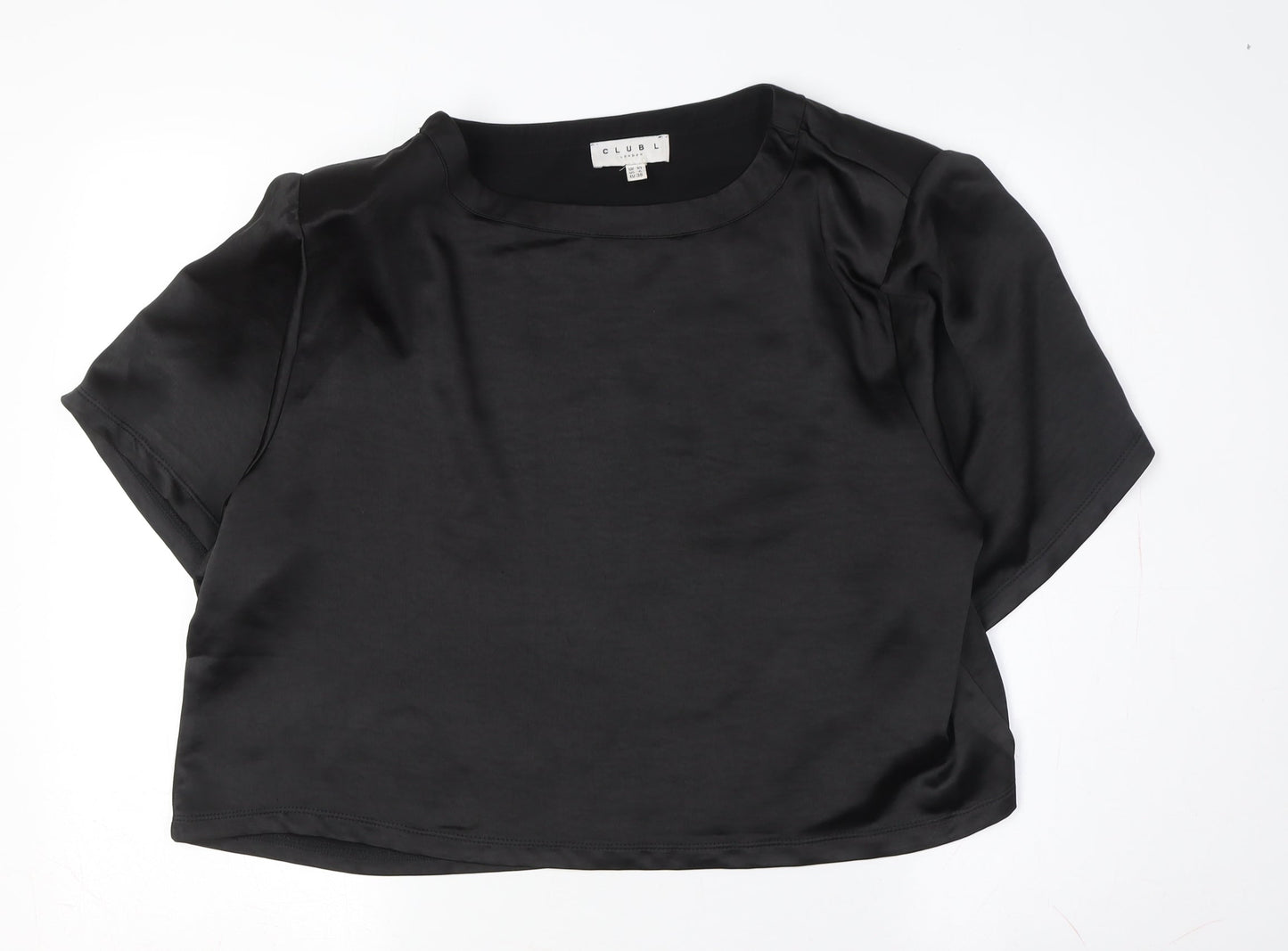 Club L Women’s Black Cropped Blouse Size 10