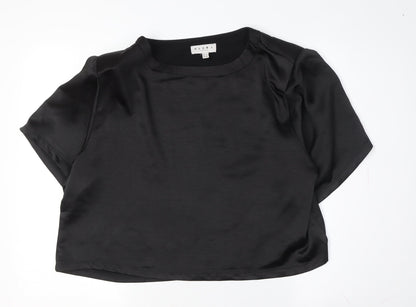 Club L Women’s Black Cropped Blouse Size 10