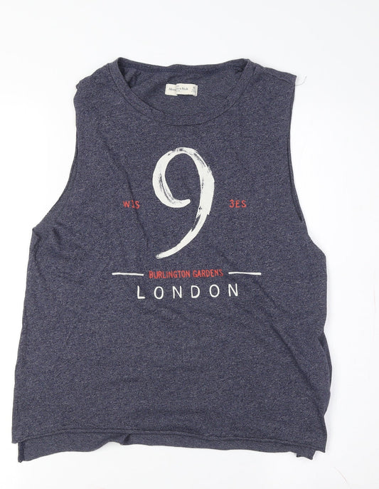 Abercrombie & Fitch Unisex Blue Tank, Medium