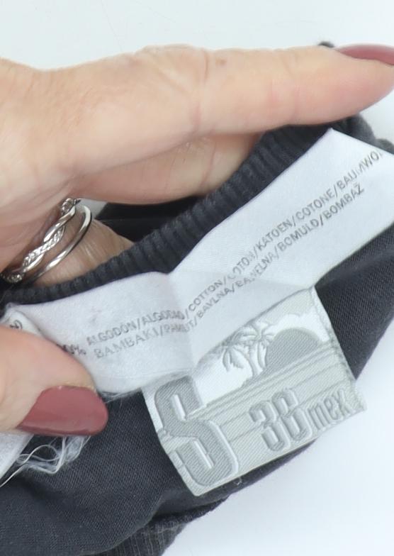 Men's Black Graphic Print T-Shirt S