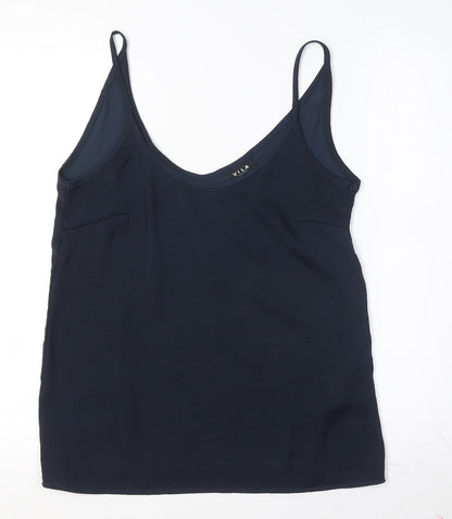 Womens UK Size S VILA Blue Camisole Tank
