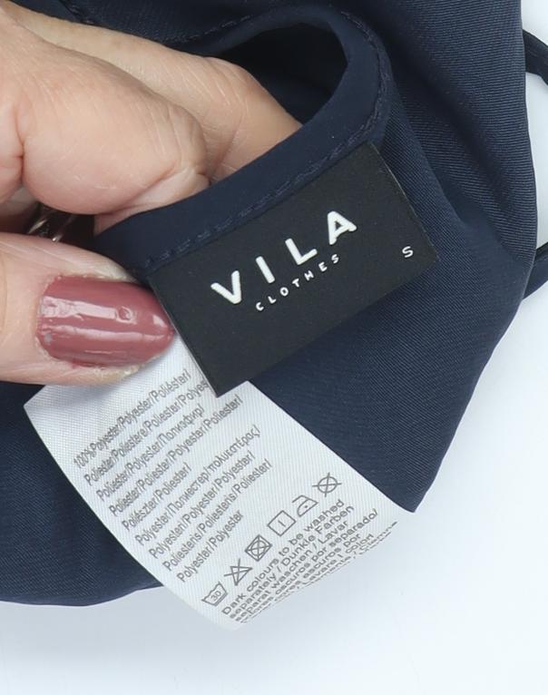 Womens UK Size S VILA Blue Camisole Tank