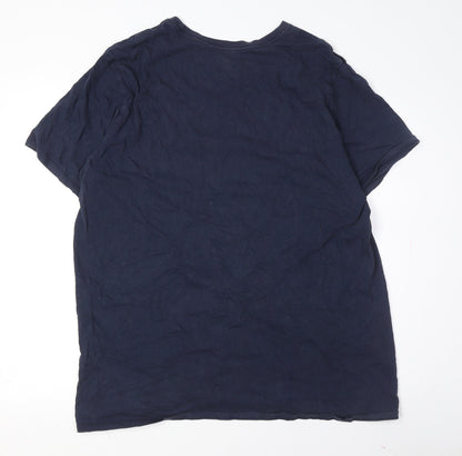 Nike Men's Blue Graphic Print Crew Neck T-Shirt M