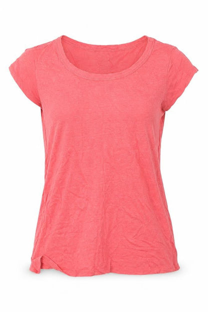 United Colors of Benetton Women's Pink Linen T-Shirt Size M Classic