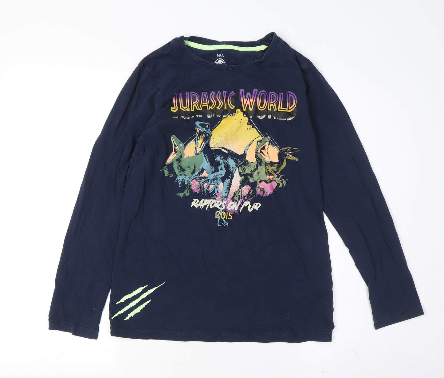 Marks and Spencer Boys Blue Jurassic World Pyjama Top 12-13 Years